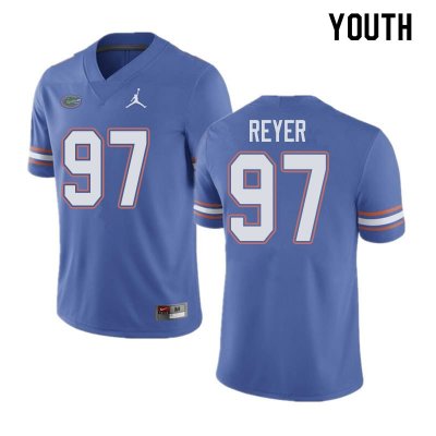 Youth Florida Gators #97 Theodore Reyer NCAA Jordan Brand Blue Authentic Stitched College Football Jersey RON2562TQ